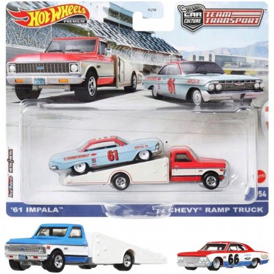 Mattel Hot Wheels Premium Team Transport #64 66 Chevelle / '72 Chevy Ramp Truck – Zboží Dáma