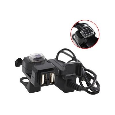 USB zásuvka/nabíječka na motorku/skútr/čtyřkolku, černá CS-665A1