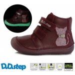 D.D.Step barefoot boty A063-35 Raspberry se svítící podrážkou vínové – Zboží Mobilmania