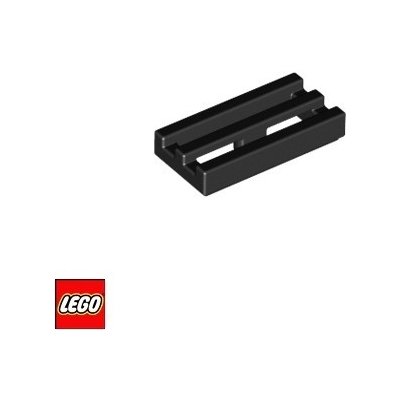 LEGO® 2412b Dlaždice 1x2 gril Černá – Zboží Mobilmania