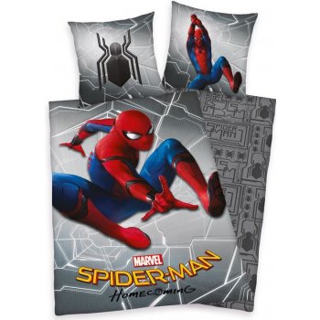 Herding Povlečení Spiderman šedé bavlna 140x200 70x90