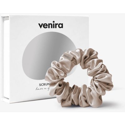 VENIRA scrunchie hedvábná gumička, karamelová – Zboží Dáma