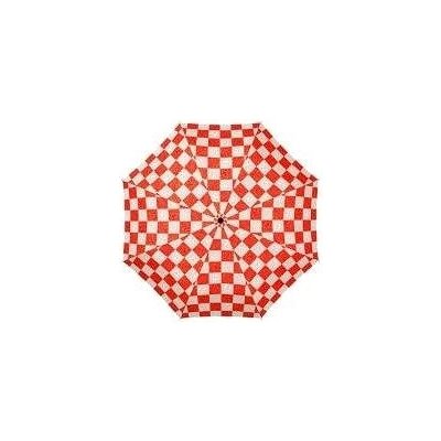 Doppler Mini Fiber Chess Paislei dámský skládací deštník bílo červený – Zboží Mobilmania
