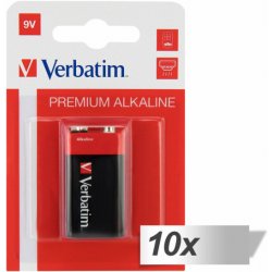 Verbatim Alkaline 9V 10ks 49924