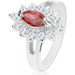 Šperky eshop ocelový prsten s ozdobnými výřezy a zirkonem HH17.14 Aqua modrá – Hledejceny.cz