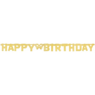Girlanda Happy Birthday zlatá – Hledejceny.cz