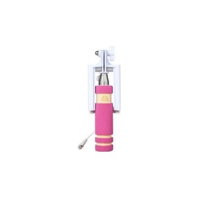 Winner Teleskopická mini tyč pro selfie foto s kabelem 3,5 jack ružová 6797 – Zboží Živě