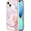 Pouzdro a kryt na mobilní telefon Apple PROTEMIO 64139 IMD MARBLE Ochranný kryt Apple iPhone 15 Plus ROSE GOLD