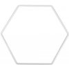 Vyšívací rámeček a kruh EFCO Šestiúhelník kovový (5ks) bílá 20x20cm