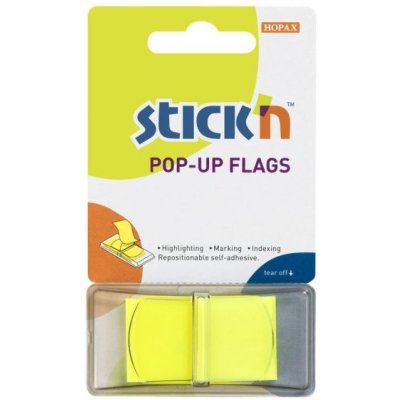Záložky samolepicí Stick´n 45x25 mm, žluté, 50 lístků – Zboží Mobilmania