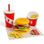 Bigjigs Toys Sada Burger a hranolky – Zboží Mobilmania