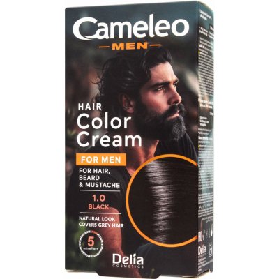 Delia Cameleo Men barva na vlasy 1.0 Black 30 ml – Zboží Mobilmania