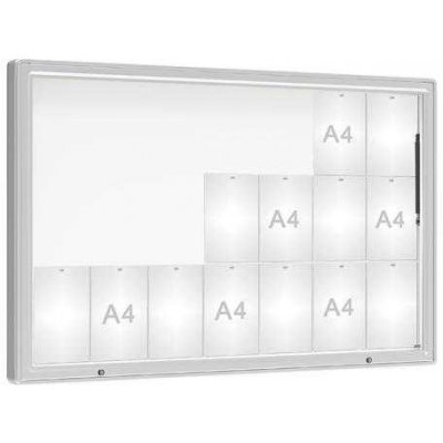 PROCITY Venkovní vitrína model 2000, 21 x A4, plexi, elox | Zboží Auto