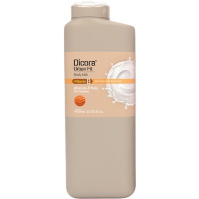 Dicora Urban Fit Vitamin B Almonds & Nuts Mandle a ořechy tělové mléko pro suchou pokožku 400 ml – Zboží Dáma
