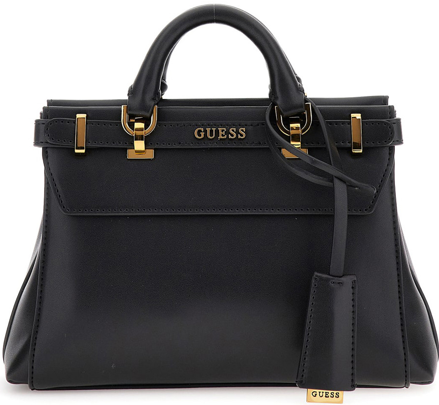 Guess taška SESTRI LOGO MINI SATCHEL HWVZ9001760-BLA Černá