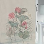 Spirella JAYA motiv květin bílý 180 x 200 cm – Zboží Mobilmania