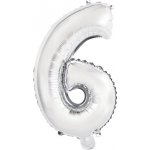 Amscan Balónek foliový narozeniny číslo 6 zlatý 35 cm – Zboží Dáma