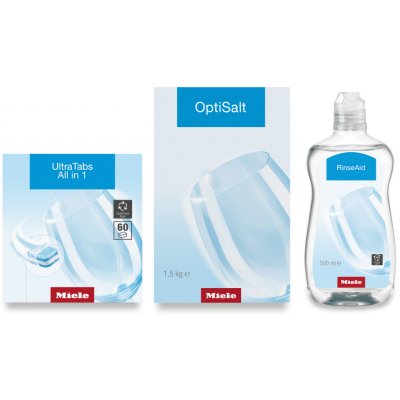 Miele Set mycích prostředků do myčky 60 tablet + leštidlo 500 ml + sůl 1,5 kg – Sleviste.cz