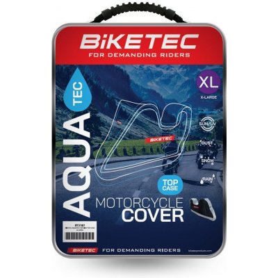 BIKETEC AQUATEC pro motocykl s prostorem na zadní kufr černá/šedý M – Hledejceny.cz