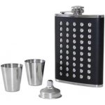 Šperky4U Ocelová kapesní lahev dárková sada Z0098 – Zboží Dáma