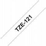 Brother TZE-121, černý tisk průsvitný podklad 8 m x 9 mm – Zboží Dáma