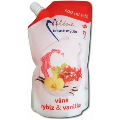 Miléne tekuté mýdlo rybíz a vanilka náplň 500 ml – Sleviste.cz