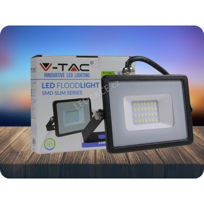 V-TAC LED REFLEKTOR 20W, SAMSUNG CHIP, 1600LM, ČERNÝ, Studená bílá 6400K – Zbozi.Blesk.cz