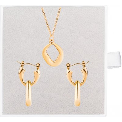 Franco Bene Set s nepravidelným přívěskem pozlacený 6026 – Sleviste.cz