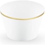 PartyDeco Košíček na cupcake 4,8x7,6x4,6cm bílý 6ks – Hledejceny.cz