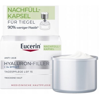 Eucerin Hyaluron-Filler + 3x Effect denní krém SPF15 pro suchou pleť náplň 50 ml – Hledejceny.cz