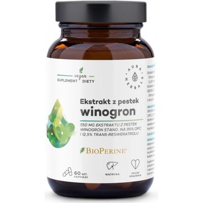 Aura Herbals Extrakt z hroznových jader 550 mg 95% OPC 60 ks – Hledejceny.cz