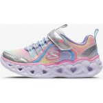 Skechers S Lights Heart Lights Rainbow Lux silver multi – Zboží Dáma