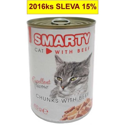 Juko Smarty chunks Cat Hovězí 410 g