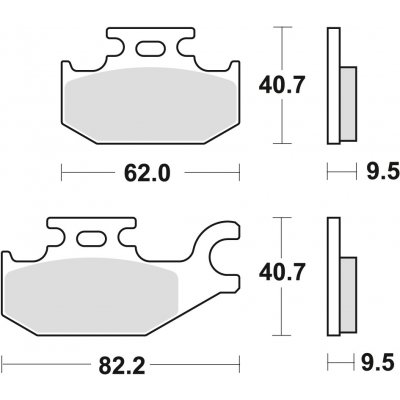 TRW ZF brzdové destičky KH307 sintrované OFFROAD CAN-AM OUTLANDER 500 07-12 DS 650 01-07 OUTLANDER 650 / 800 07-12, YAMAHA YFM 400 05-08, YFM 450 03-11, zadní – Hledejceny.cz