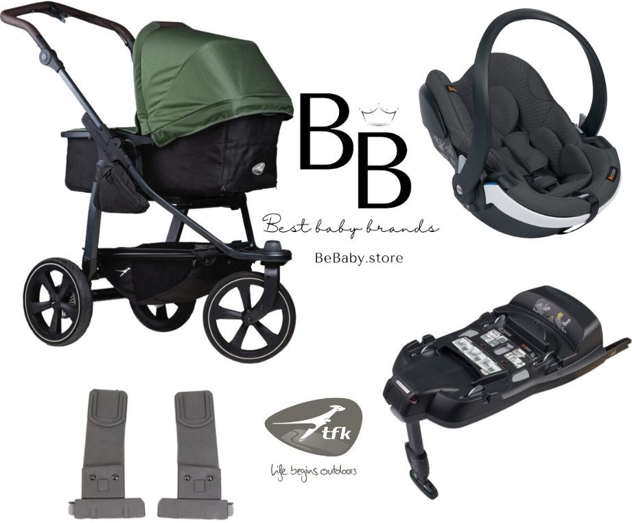 Tfk Set 4v1 MONO2 COMBI 2024 + Autosedačka BeSafe IZI GO MODULAR X1 i-Size 2023 + Základna BeSafe iZi MODULAR i-size 2024 + Adaptéry mono2 combi pushchair air chamber wheel olive