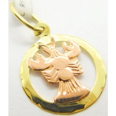 Klenoty Budín Zlatý přívěsek ze žlutého a růžového zlata znamení RAK 3220061 – Zboží Mobilmania