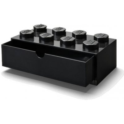 LEGO® stolní box 8 se zásuvkou 31,6 x 15,8 x 11,3 cm černá