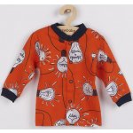 New Baby kojenecký bavlněný kabátek Happy Bulbs Oranžová – Zboží Mobilmania
