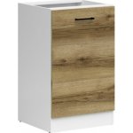 Junona Line Skříňka D1D/50/82-L BBL, bílá/dub delano světlý – Zboží Dáma