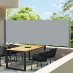 vidaXL Zatahovací boční markýza / zástěna 600 x 160 cm šedá – Zboží Mobilmania