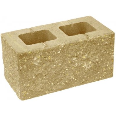 Tvárnice plotová CS BETON Blok 20 čtyřstranně štípaná okrová – 400×200×200 mm – Sleviste.cz
