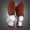 Karnevalový kostým Marshal Historical Nohy zbroje ze železa a semiše