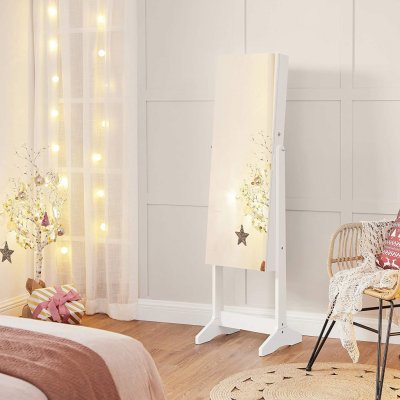 Songmics stojací skříňka na šperky a make-up bílá JJC002W01 – Zboží Dáma Songmics stojací skříňka na šperky a make-up bílá JJC002W01 – Zboží Dáma