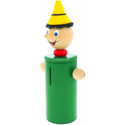 KROKIDO PINOCHIO vtipná a hravá dřevěná kasička. Nejen pro děti ale i pro dospělé: – Zboží Mobilmania