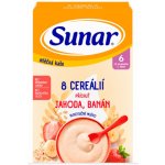 Sunar mléčná kaše s 8 cereáliemi jahoda, banán 210 g – Zboží Dáma