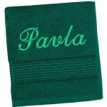 Bellatex ručník proužek s výšivkou jména zelená 50 x 100 cm – Zboží Dáma