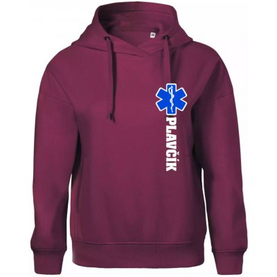 Hvězda života Plavčík Oversized mikina dámská Moon kratší + širší Fuchsiová – Zboží Dáma