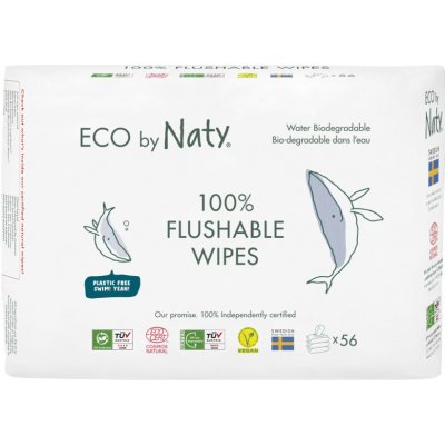 Naty AB eco vlhčené ubrousky naty bez vůně splachovatelné 3 x 56 ks – Zboží Dáma