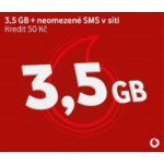 Vodafone SIM Předplacená karta 30 edice Datuj 3,5GB + 50 Kč kredit – Hledejceny.cz