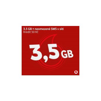 Vodafone SIM Předplacená karta 30 edice Datuj 3,5GB + 50 Kč kredit